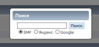 Вид формы поиска