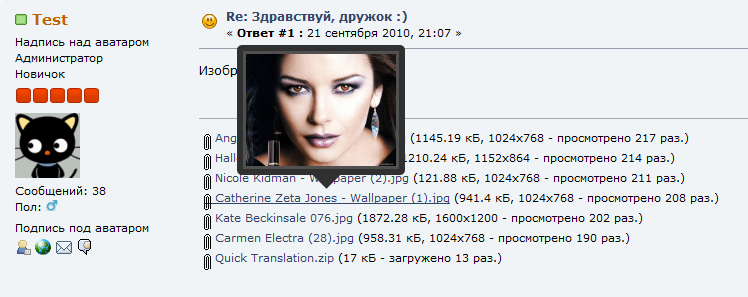 Пример работы мода